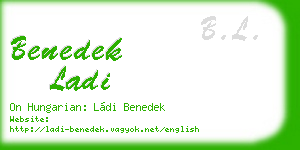 benedek ladi business card