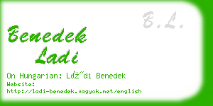 benedek ladi business card